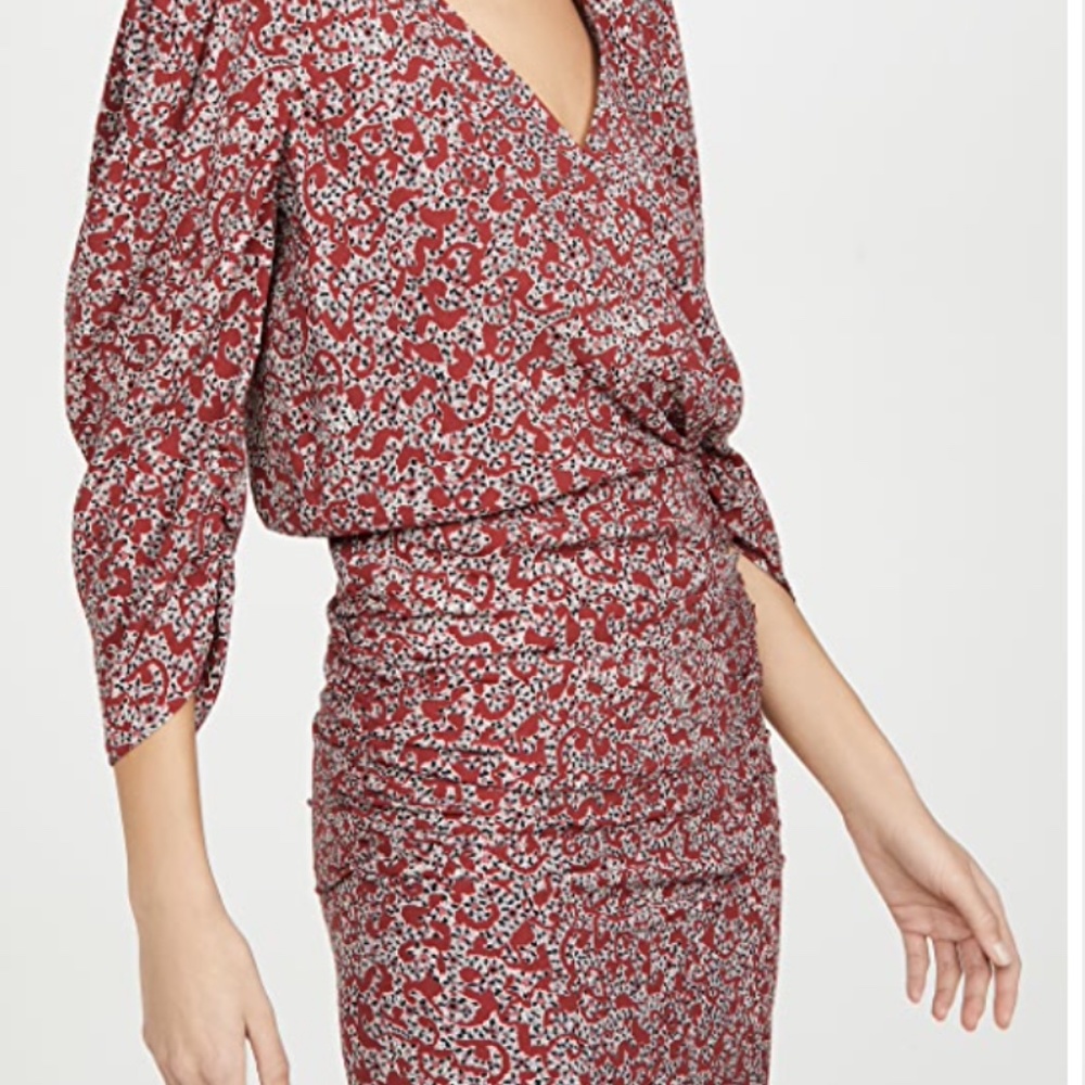 ba&sh Red Floral Mini Dress - Picture 10 of 12